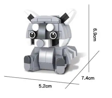 Bouwpakket Mini Dieren Blokjes – Hond, Tijger, Konijn, Pinguïn & Meer