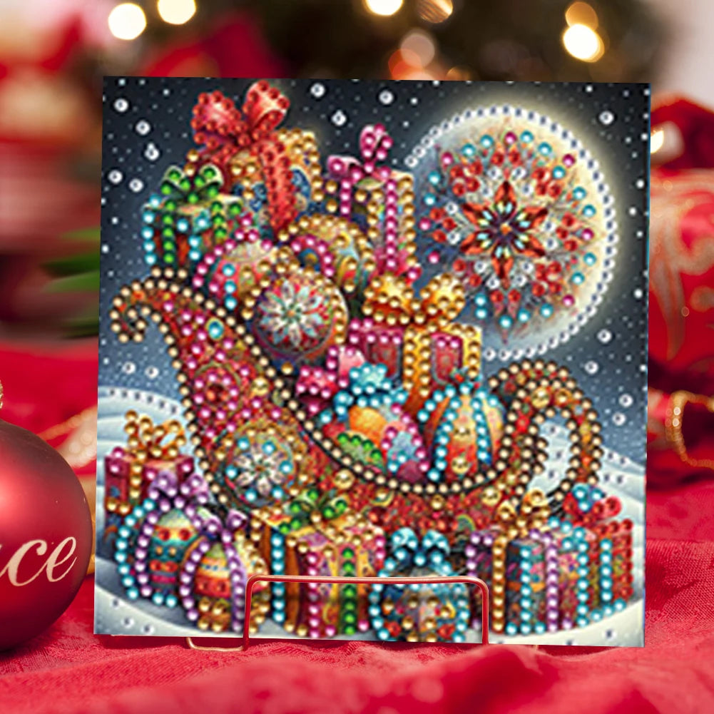 Diamond Painting Kerstkaarten 10 stuks voor Feestdagen en Speciale Gelegenheden