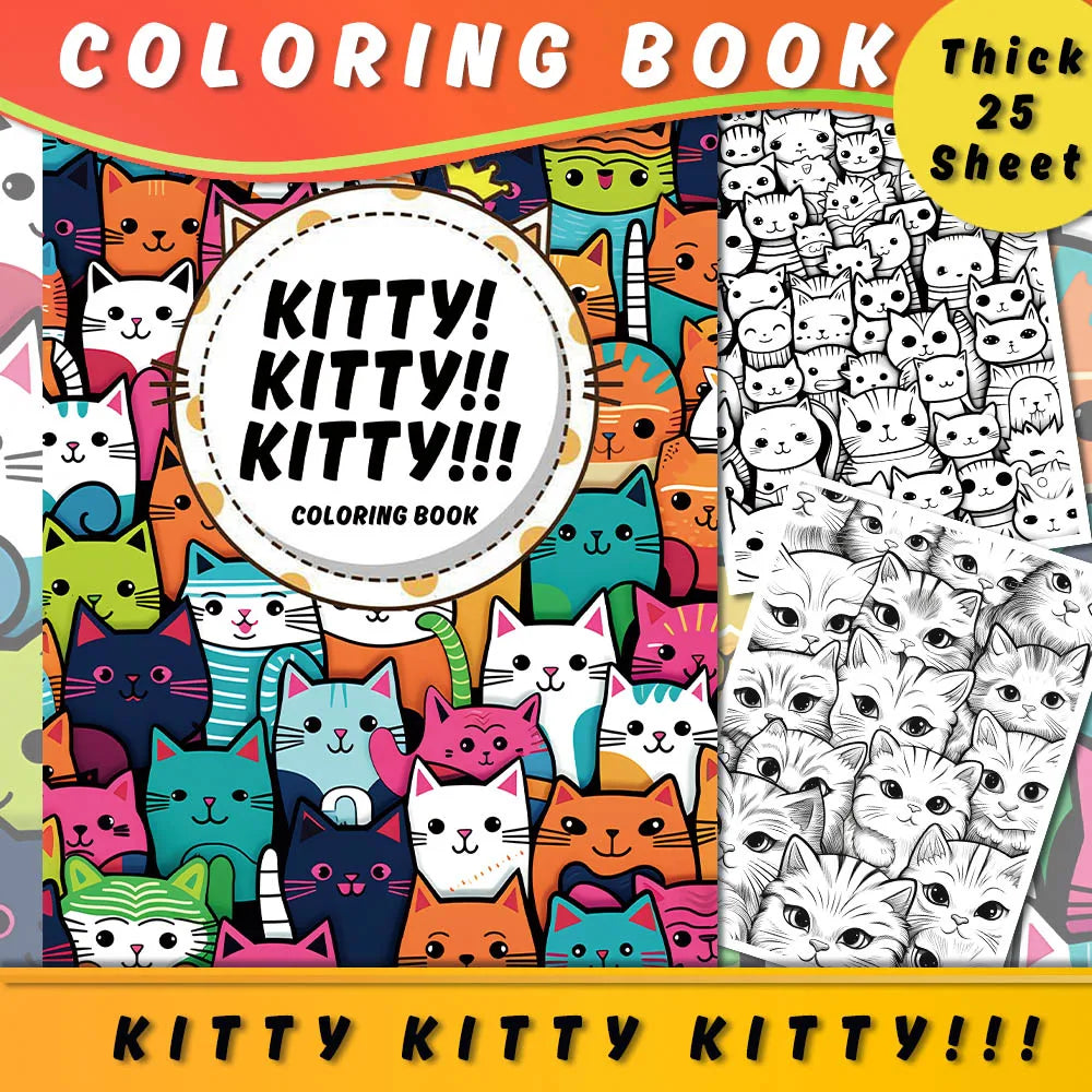 Kleurboek voor volwassenen – Kattenpret met 25 unieke patronen