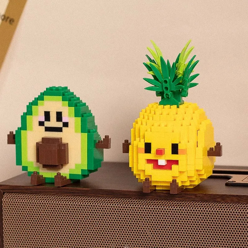 Bouwpakket mini food styling decoratie – schattige fruitmodellen voor op je bureau