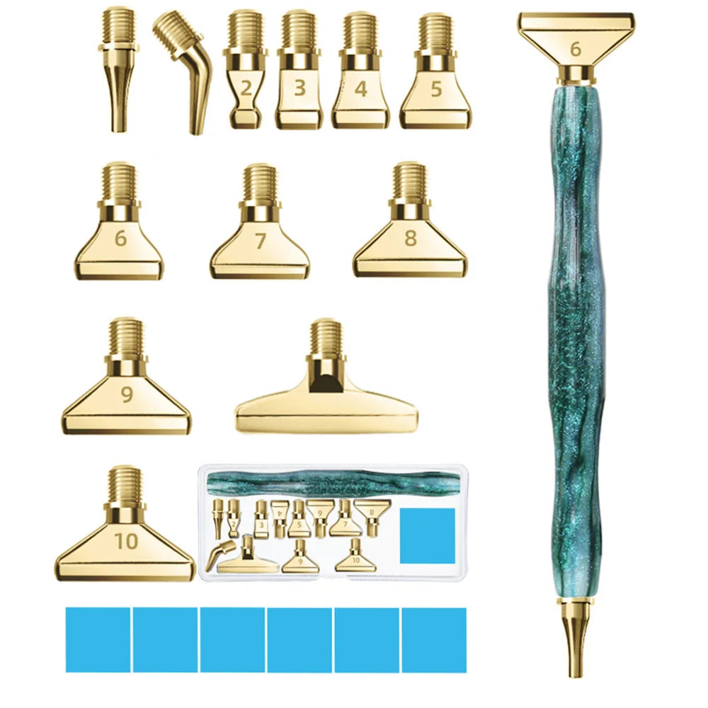 Diamond Painting Pen met opzetstukjes – Resin en metalen punten