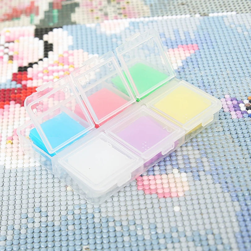 Diamond Painting Wax - 30 Stuks Kleurvolle Vierkante Wax (2x2 cm) met Opbergdoos