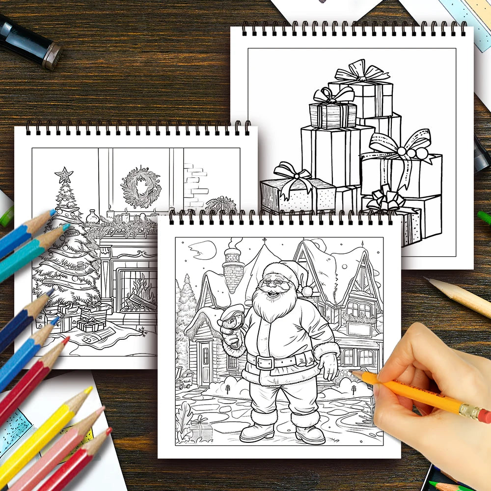 Kleurboek voor volwassenen – Vintage kerstdesigns, 30 vellen