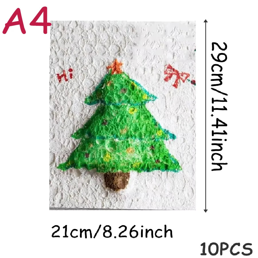 Schuim textuur tekenen magisch 3D schilderpapier voor kinderen – 10/100 stuks
