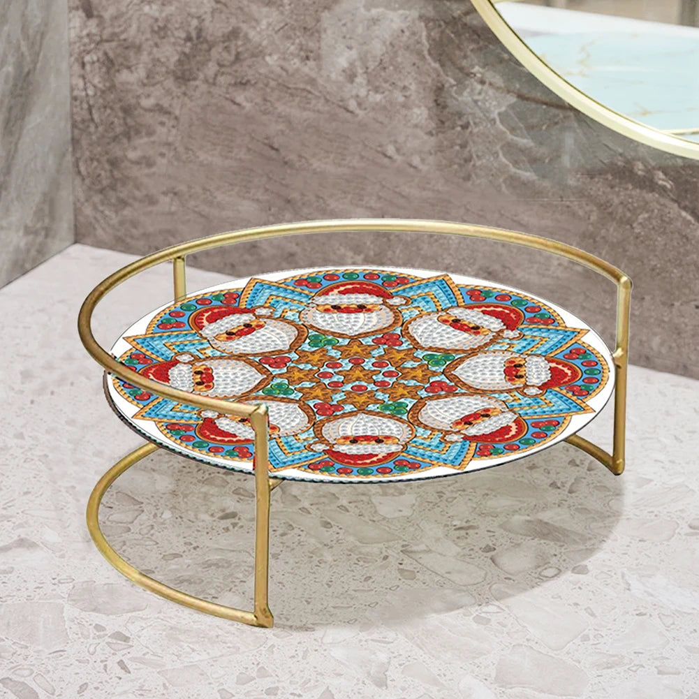Diamond Painting Dienblad Acryl Kleurrijk Patroon – Fruit en Snoep Houder voor Tafel- en Countertop Decoratie