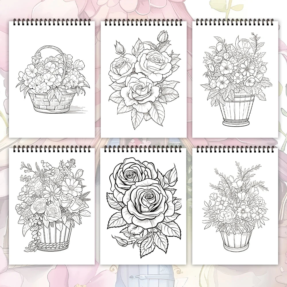 Kleurboek voor volwassenen met bloemen – 30 ontspannende patronen