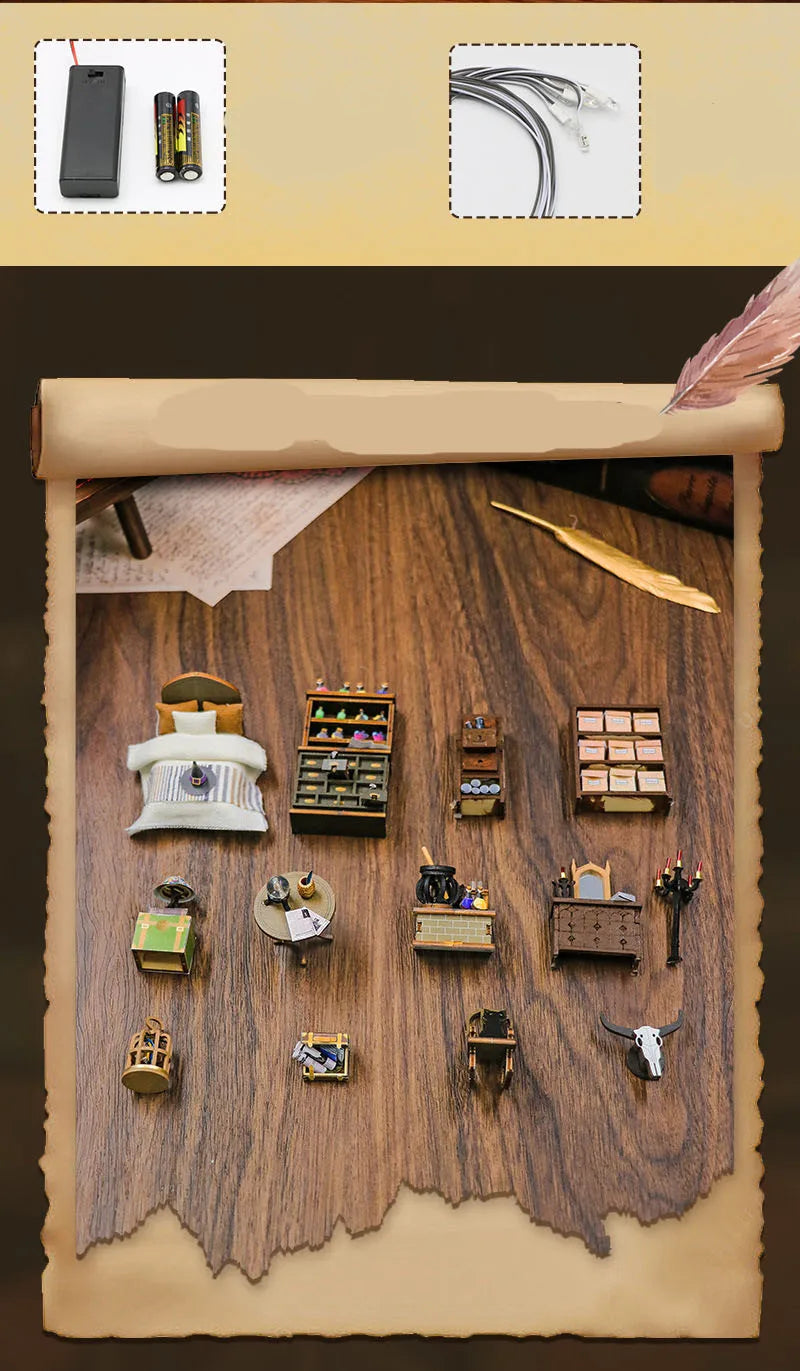 Zelfbouw Miniatuurhuisje Magische Boekhoek – Houten Bouwpakket