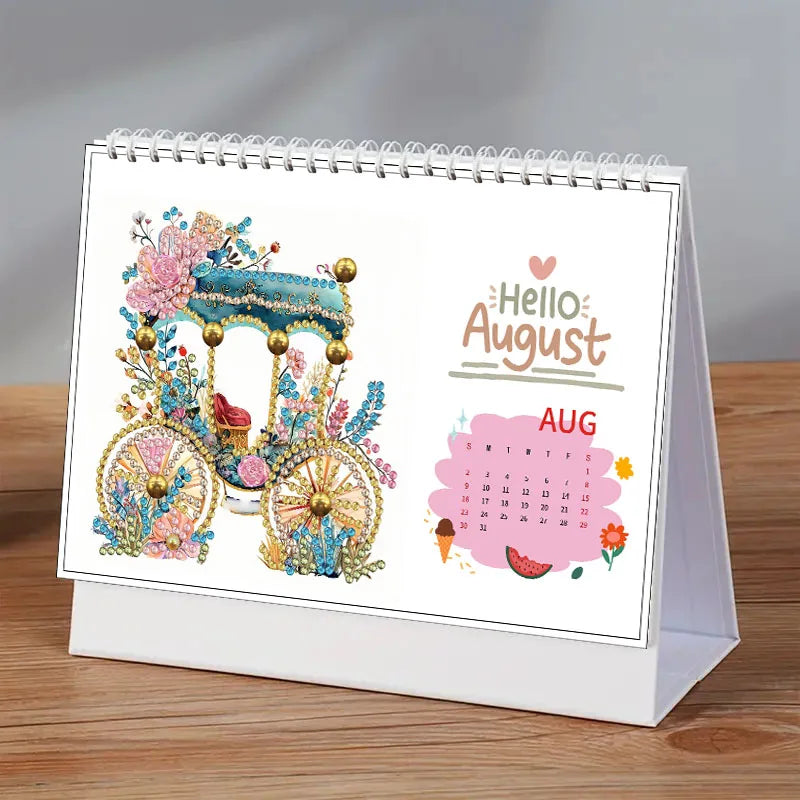 Diamond Painting Kalender kerst tafelkalender met decoratieve maanden
