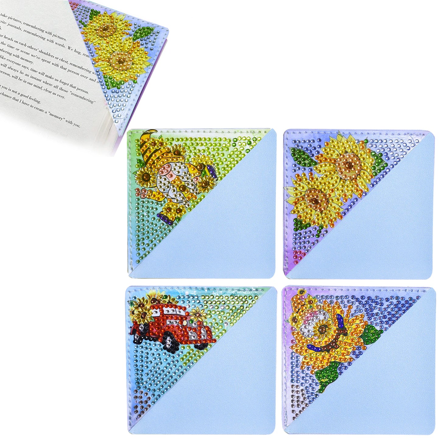 Diamond Painting Boekenlegger Set met Bloemen en Mandala Ontwerp