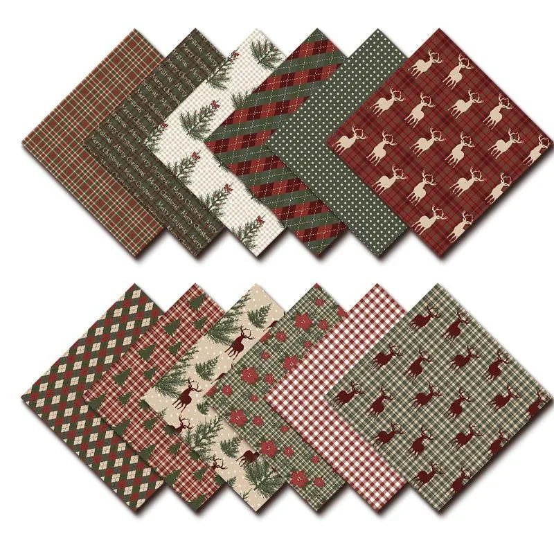 Vintage Kerst Scrapbook Papierblok - 24 vellen voor DIY & Kaarten