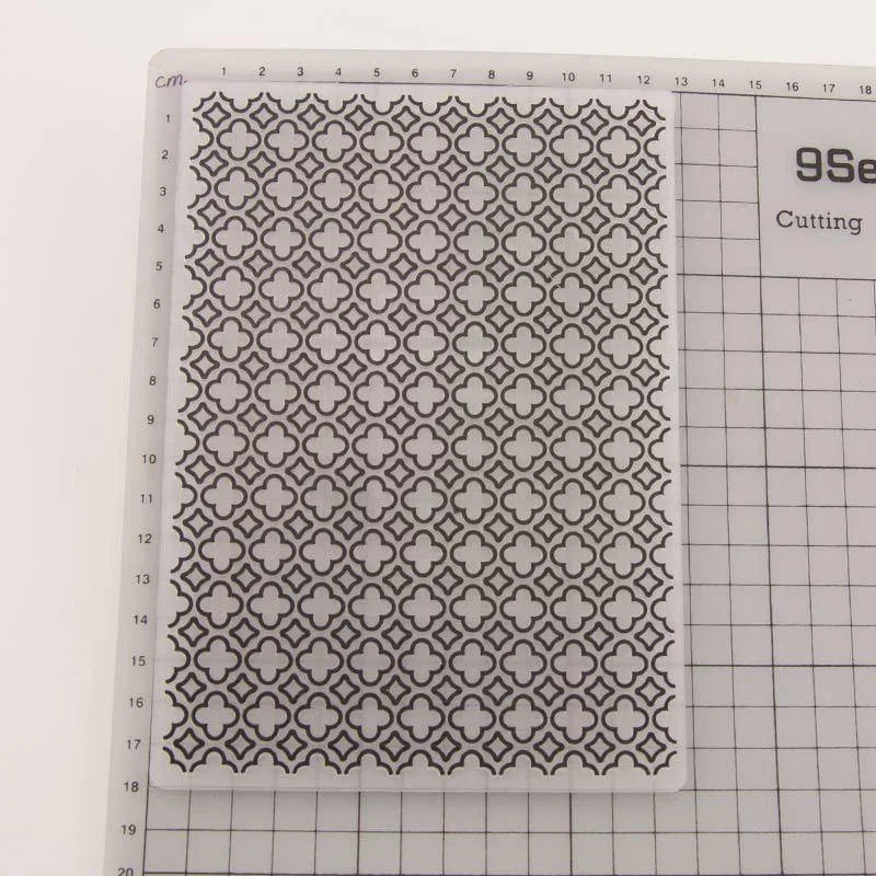 Embossing folder bloemen achtergrond voor kaart maken en scrapbooking