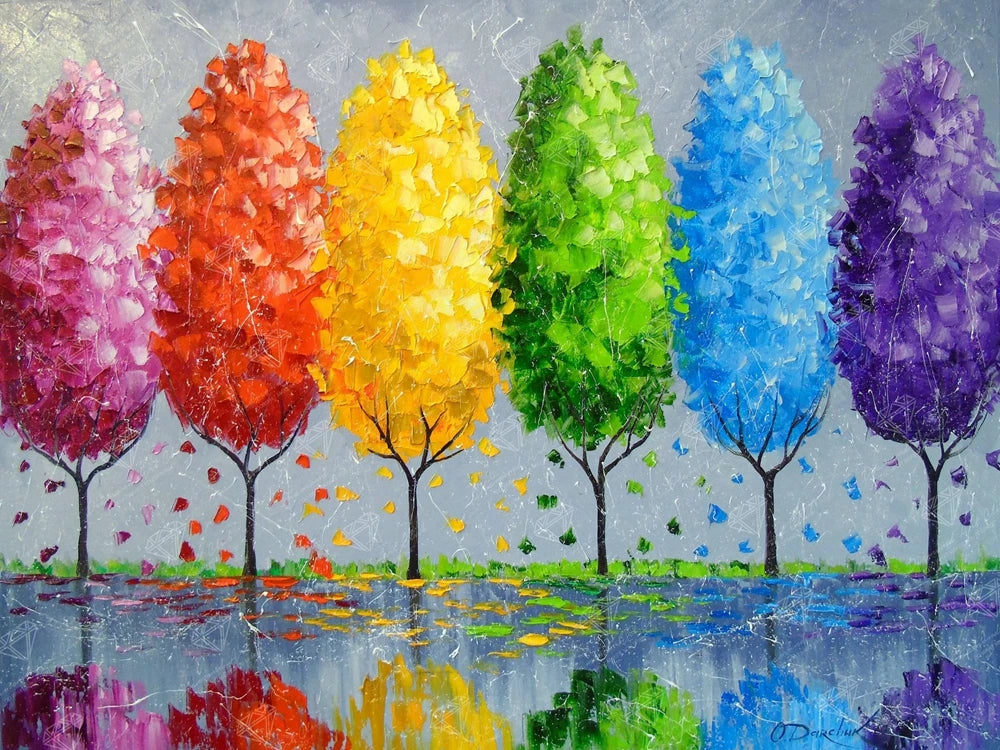 AB Diamond Painting op canvas - Fairy Dust Herfstbos Landschap