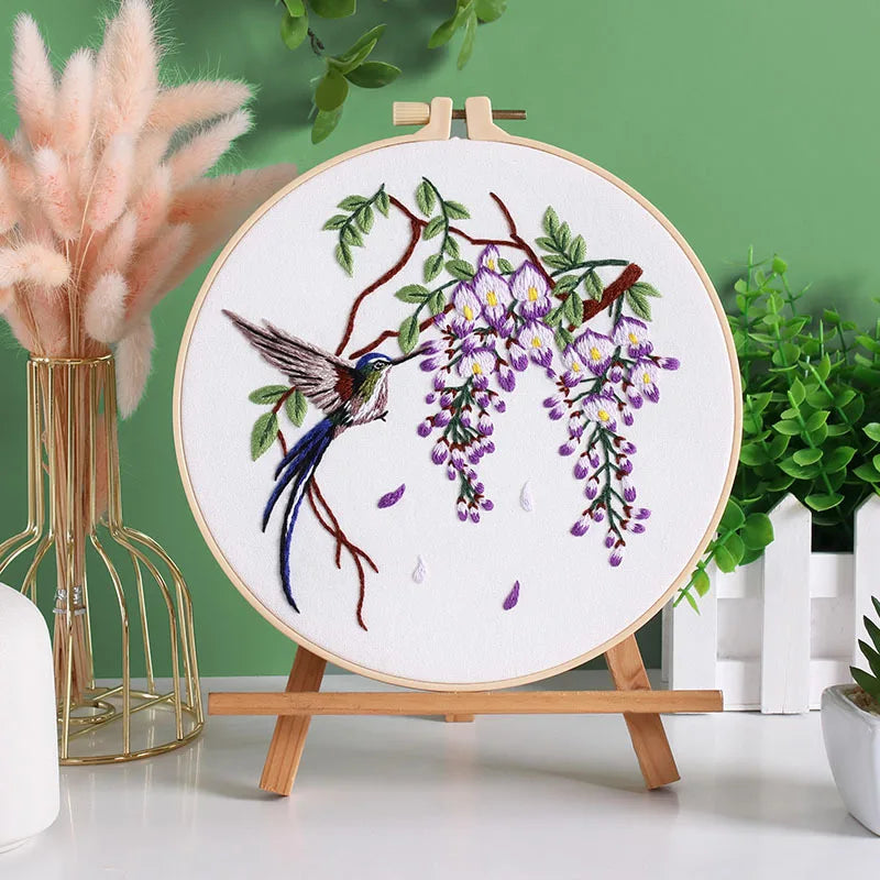 Borduurpakket Rond - Bloemen en Dieren - Beginnerspakket