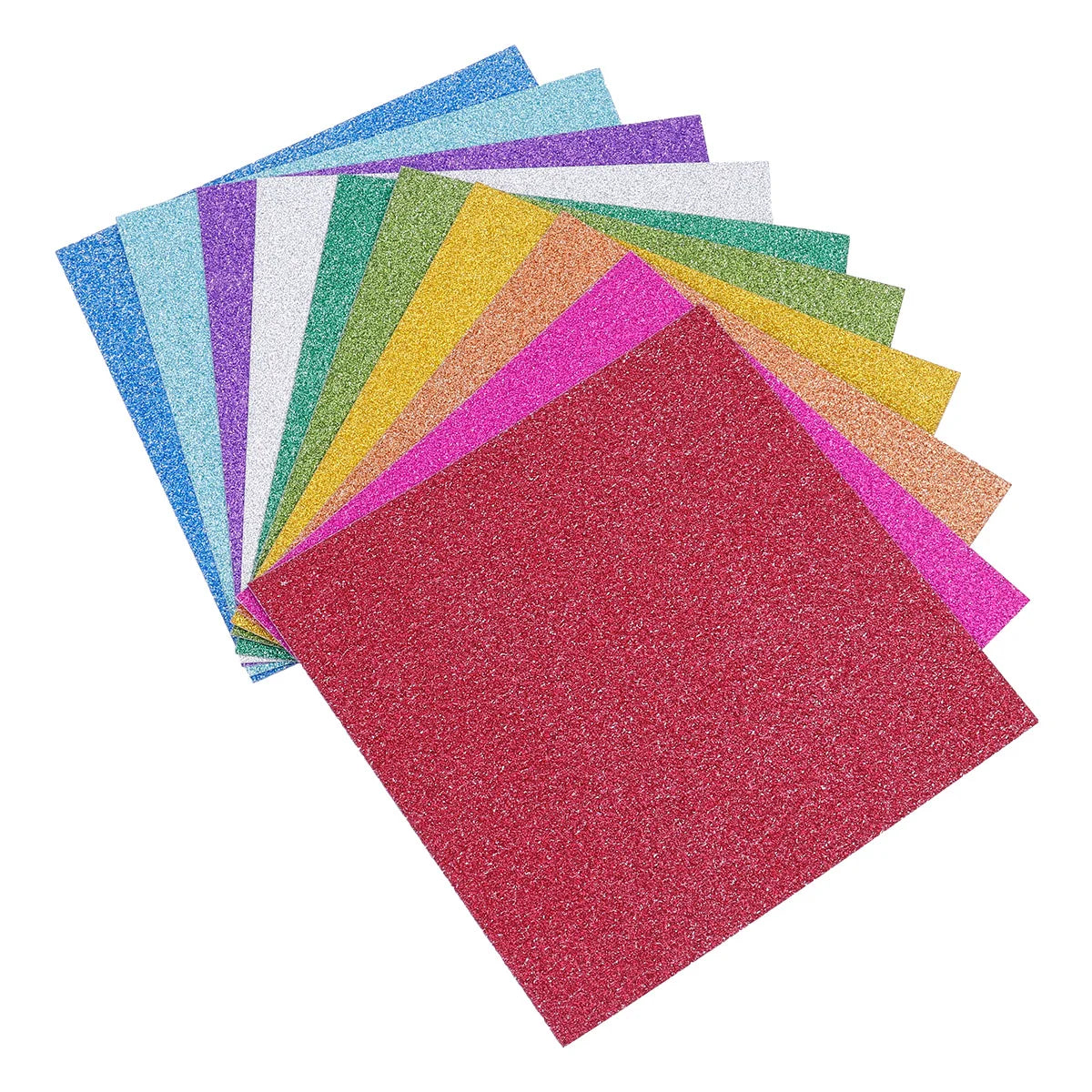 100x Gekleurd Glitter Karton – Knutselpapier voor Creatieve Projecten
