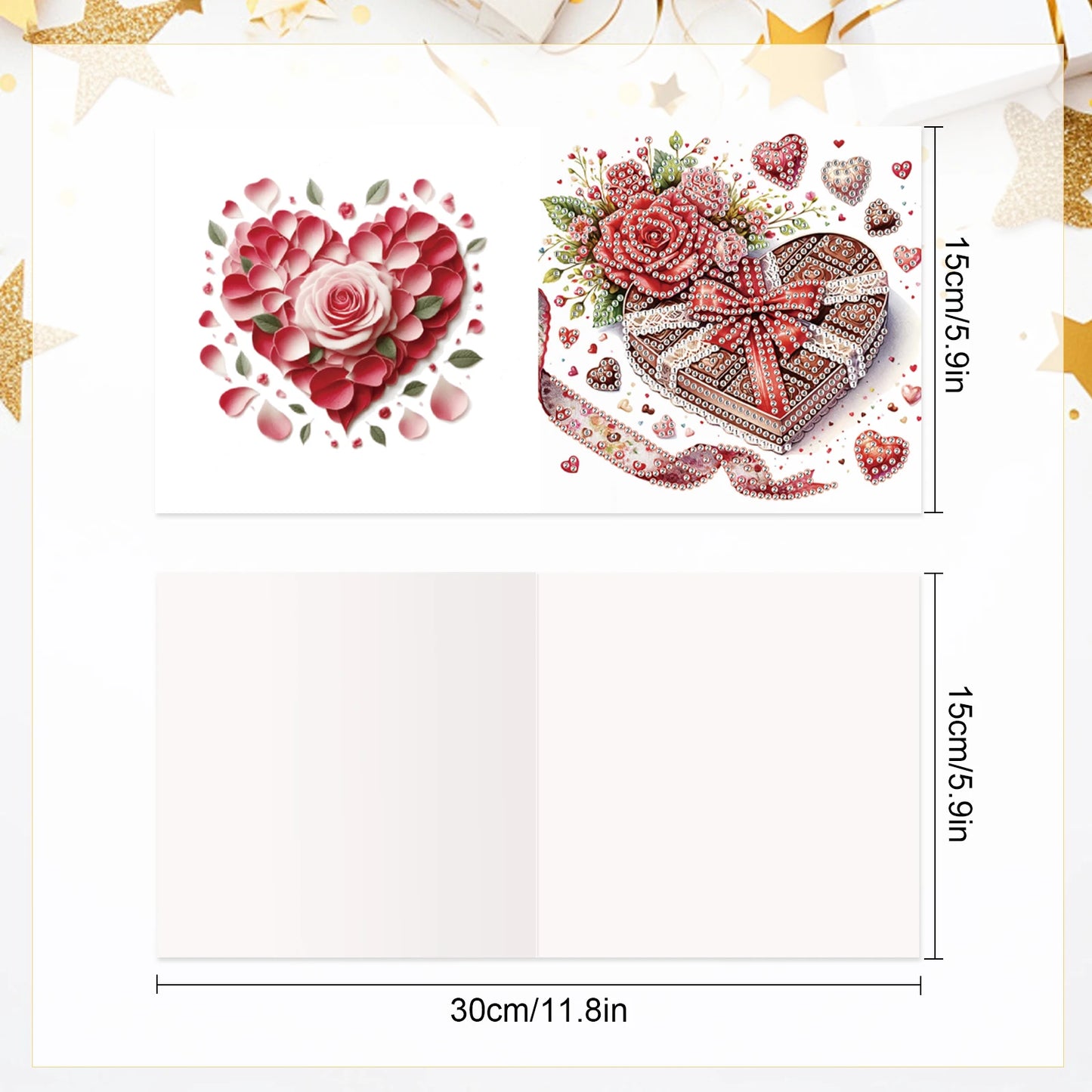 Diamond Painting Wenskaarten Set - Chocolade Themed Kaarten met Enveloppen - Set van 6