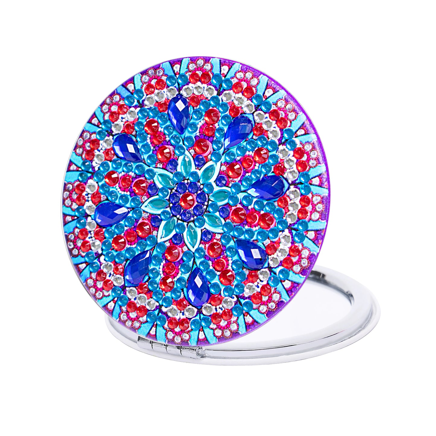 Diamond Painting Make-up spiegel Mandala Bloemen - Dubbelzijdig