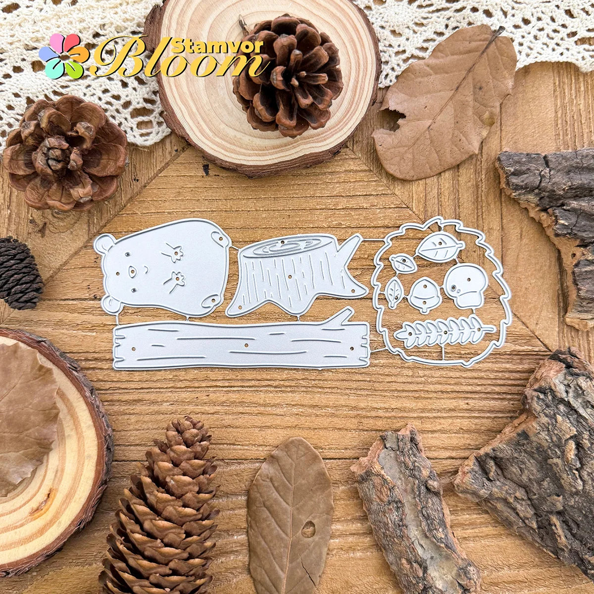Snijmal schattige egel in herfstbos voor kaarten en scrapbooking