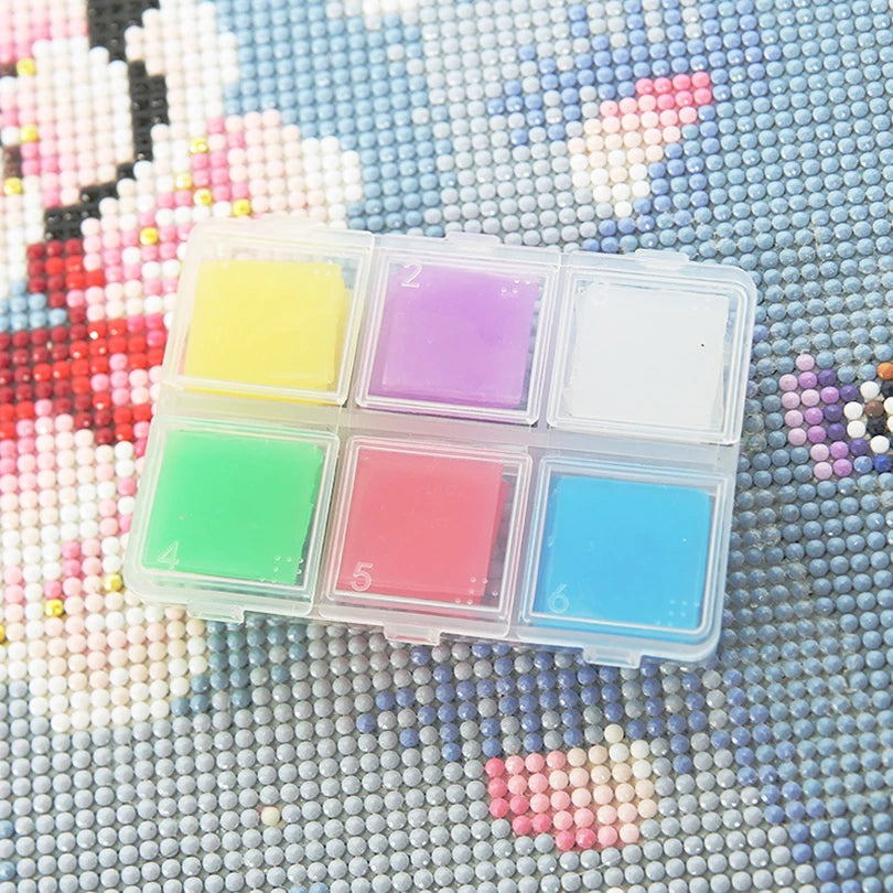 Diamond Painting Wax - 30 Stuks Kleurvolle Vierkante Wax (2x2 cm) met Opbergdoos