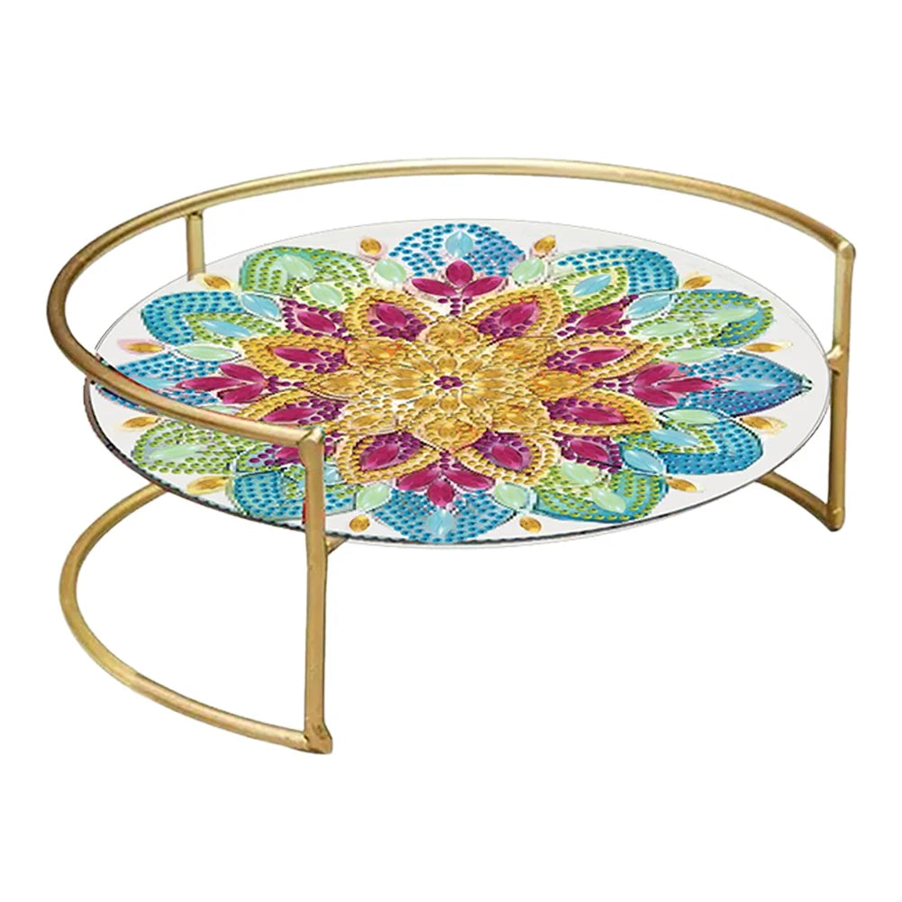 Diamond Painting Dienblad Acryl Kleurrijk Patroon – Fruit en Snoep Houder voor Tafel- en Countertop Decoratie