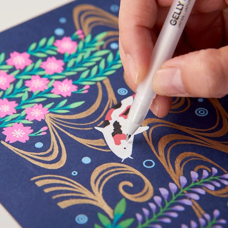 Gelpennen set met witte gelpennen – fijn, medium en breed voor tekenen en journaling