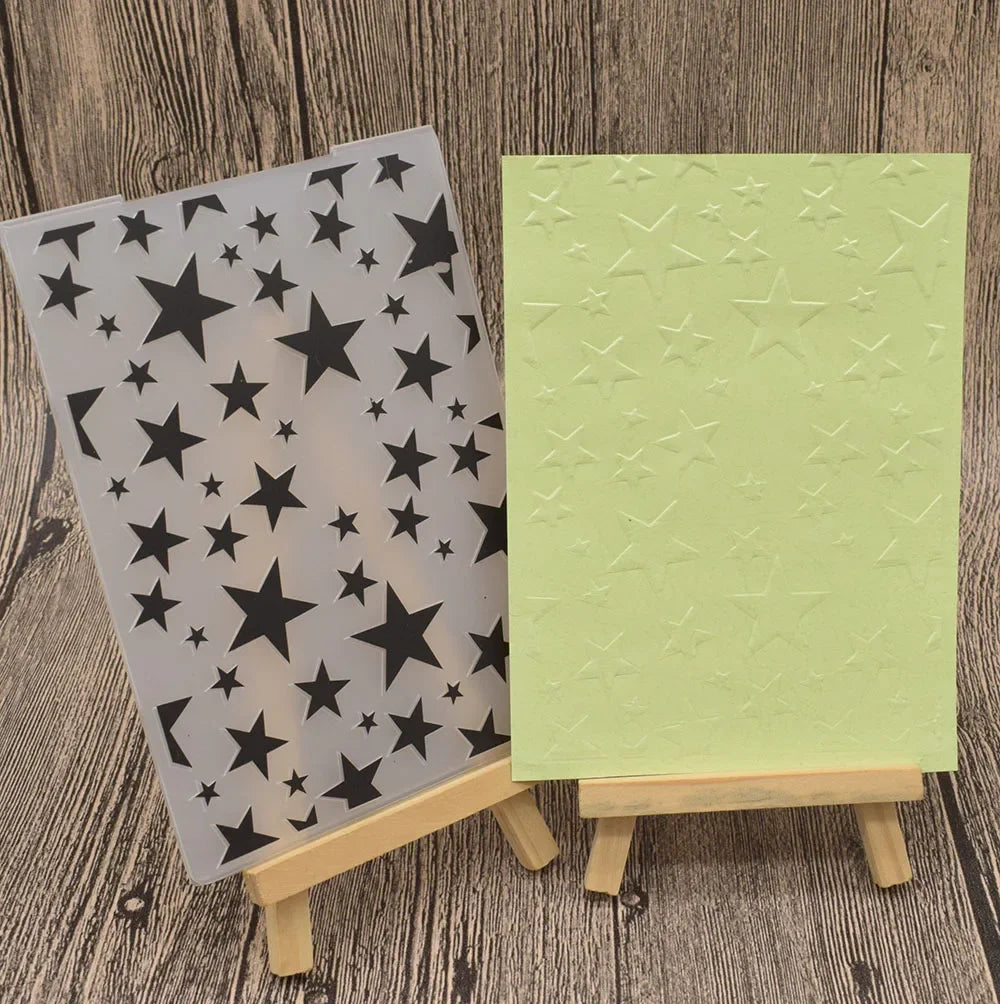 Embossing folder ster patroon voor scrapbooking en kaarten 14,8×10,4 cm