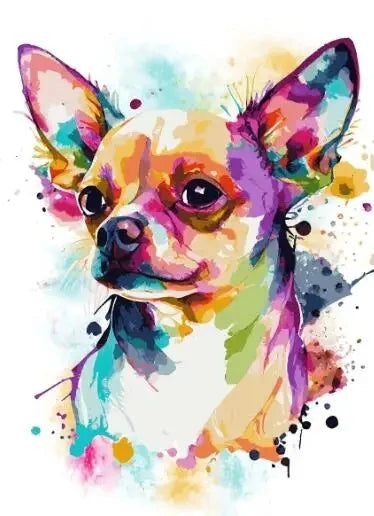 AB Diamond Painting met Fairy dust steentjes Chihuahua