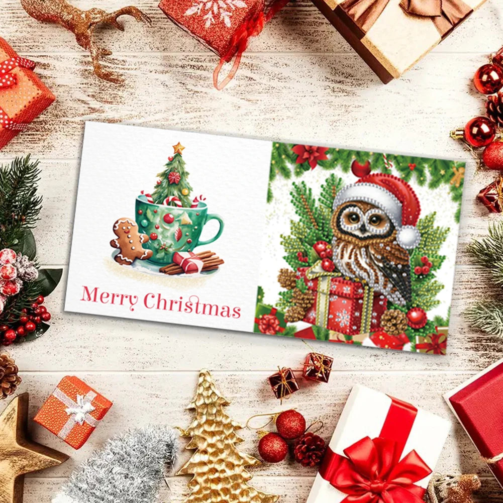 Diamond Painting Kerstkaarten set – 6 stuks creatieve kerstkaarten kit