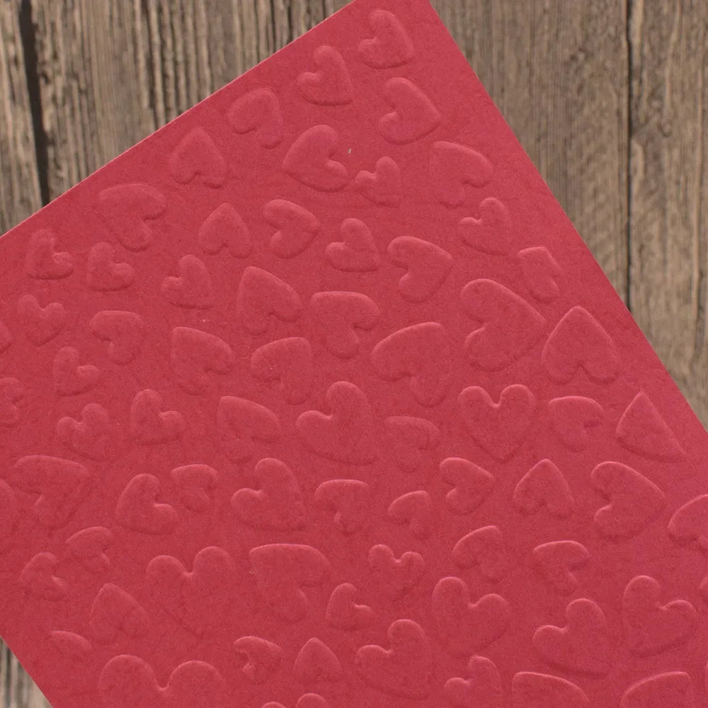 Embossing folder met liefdeshartjes voor scrapbooking en kaarten