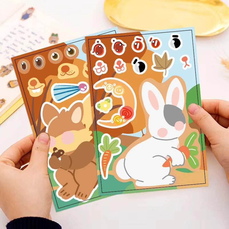 Sticker pret – Schattige bosdieren stickers (8 stuks) waterdicht & herbruikbaar