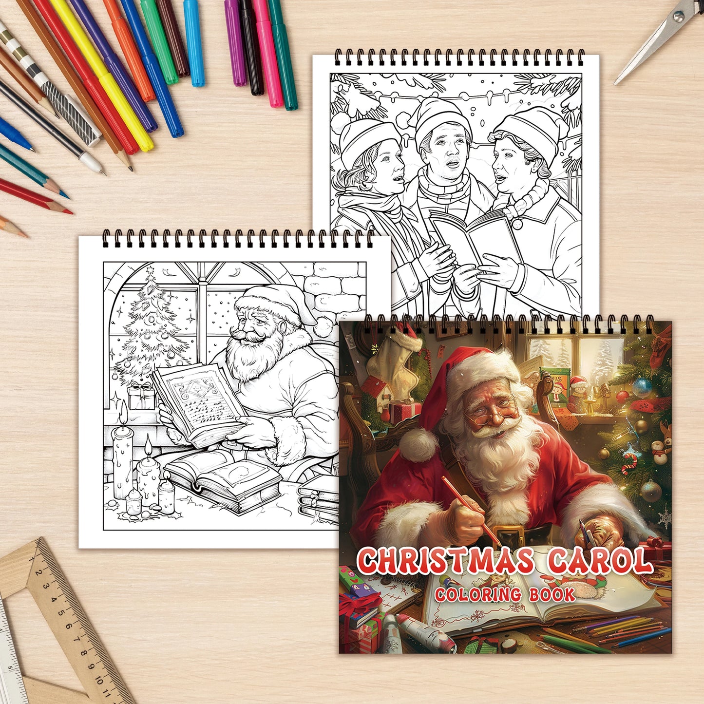Kleurboek voor volwassenen – Vintage kerstdesigns, 30 vellen