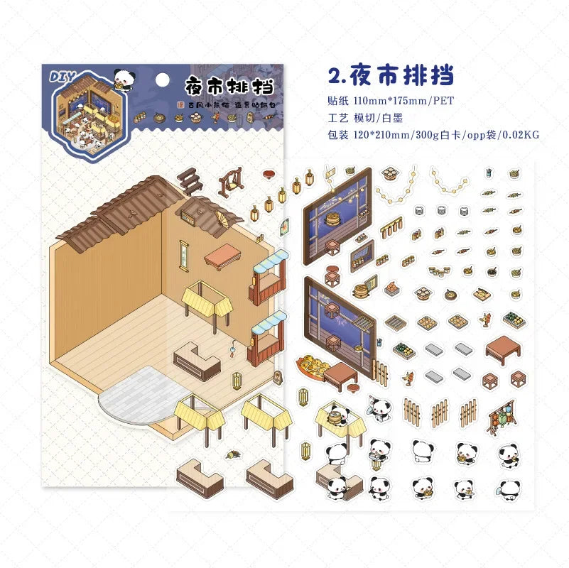 Sticker homestyling set Pandan Village creatieve interieur stickers