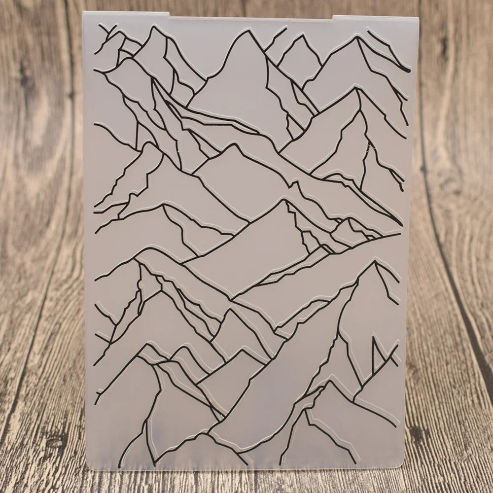Embossing folder met berglandschap - 14,8 x 10,4 cm