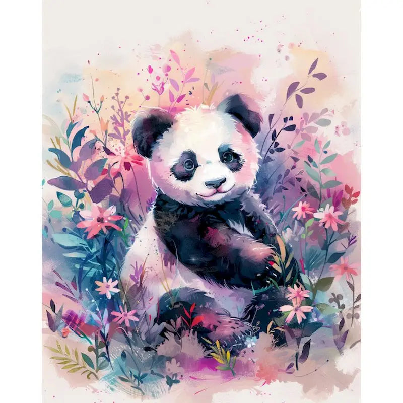 Schilderen op nummer dieren - Panda - Voor volwassenen