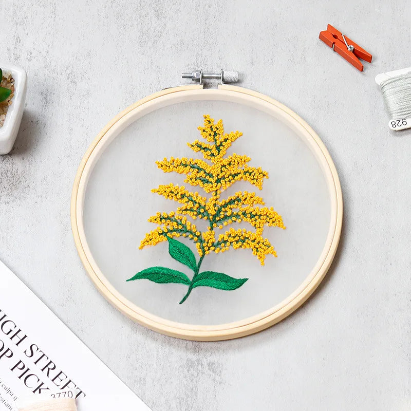 Borduurpakket Rond – Bloemen en Planten Patroon voor Beginners