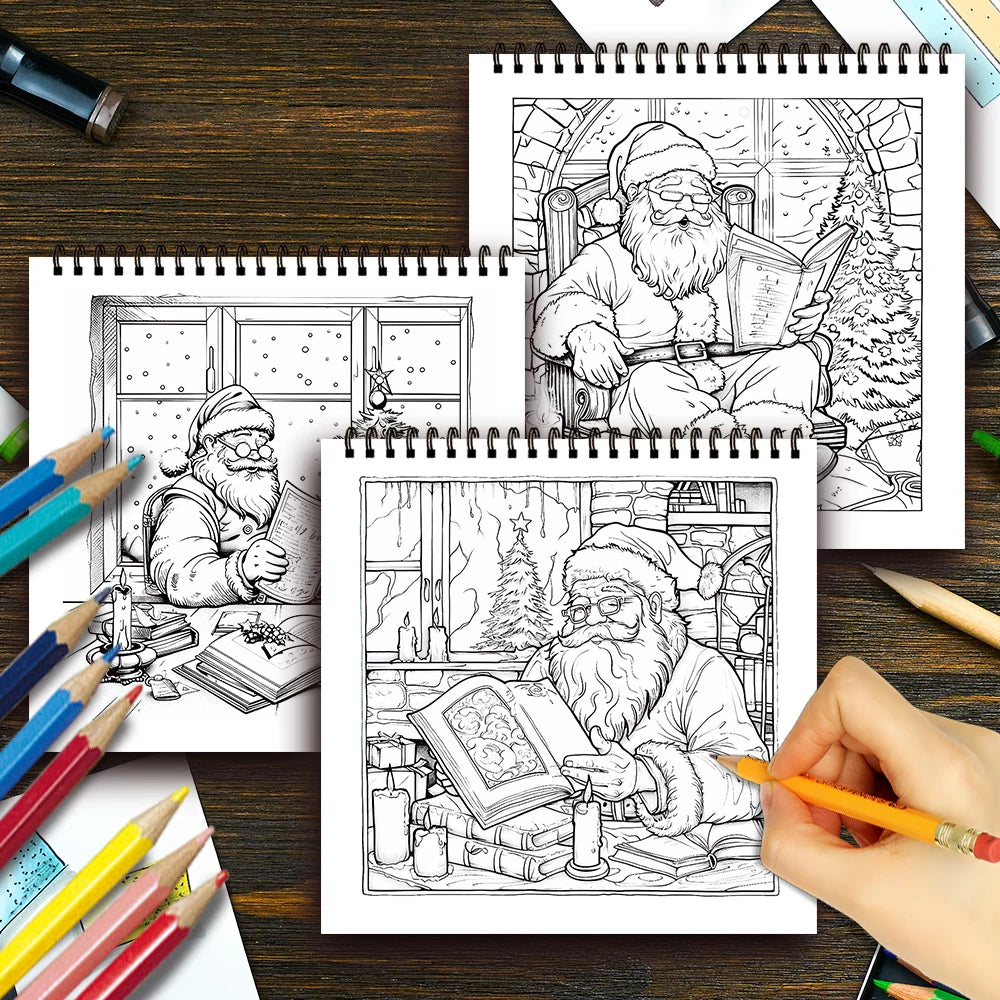 Kleurboek voor volwassenen – Vintage kerstdesigns, 30 vellen
