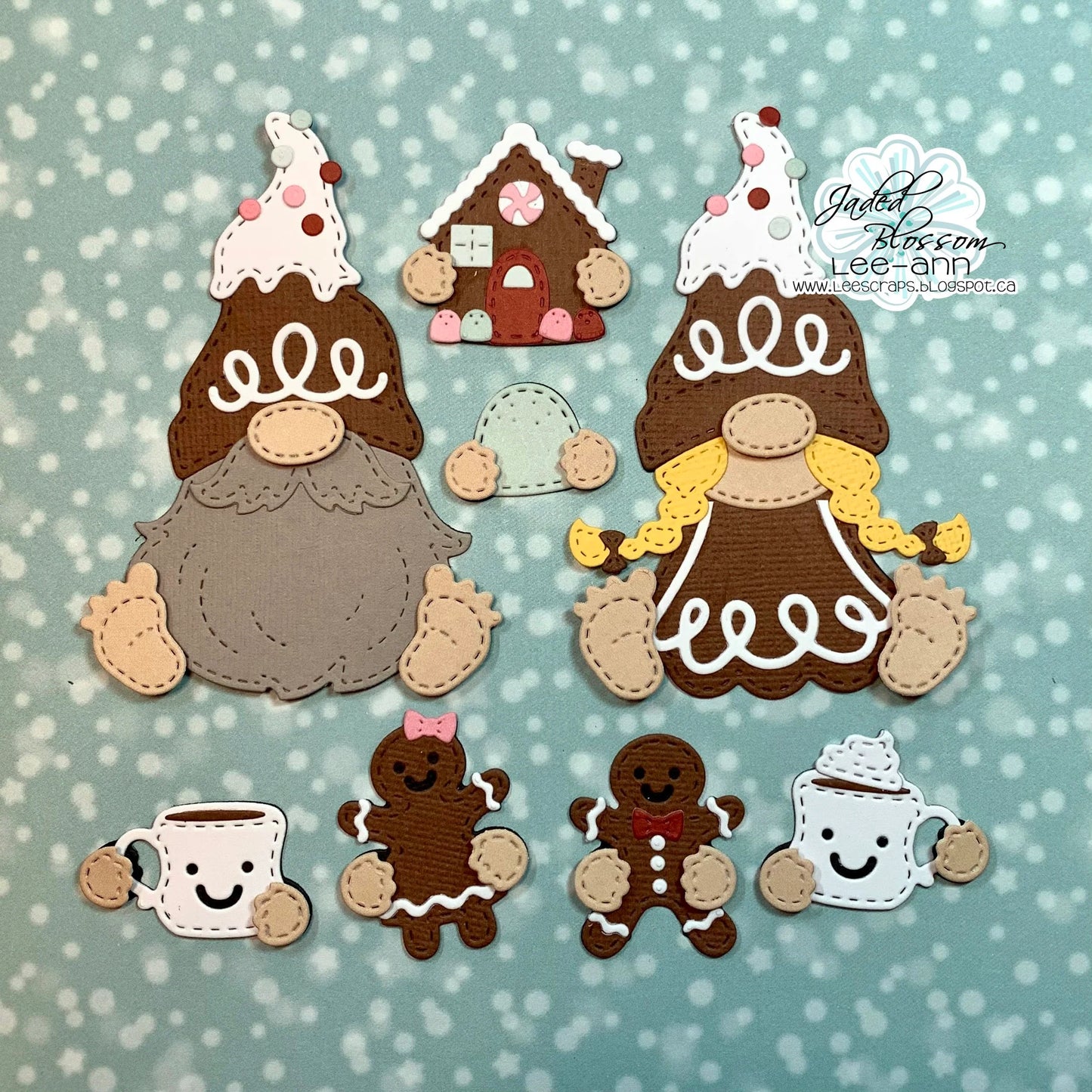 JB Collections Gnome add on snijmallen set voor creatieve kaarten en tafereeltjes - Gingerbread