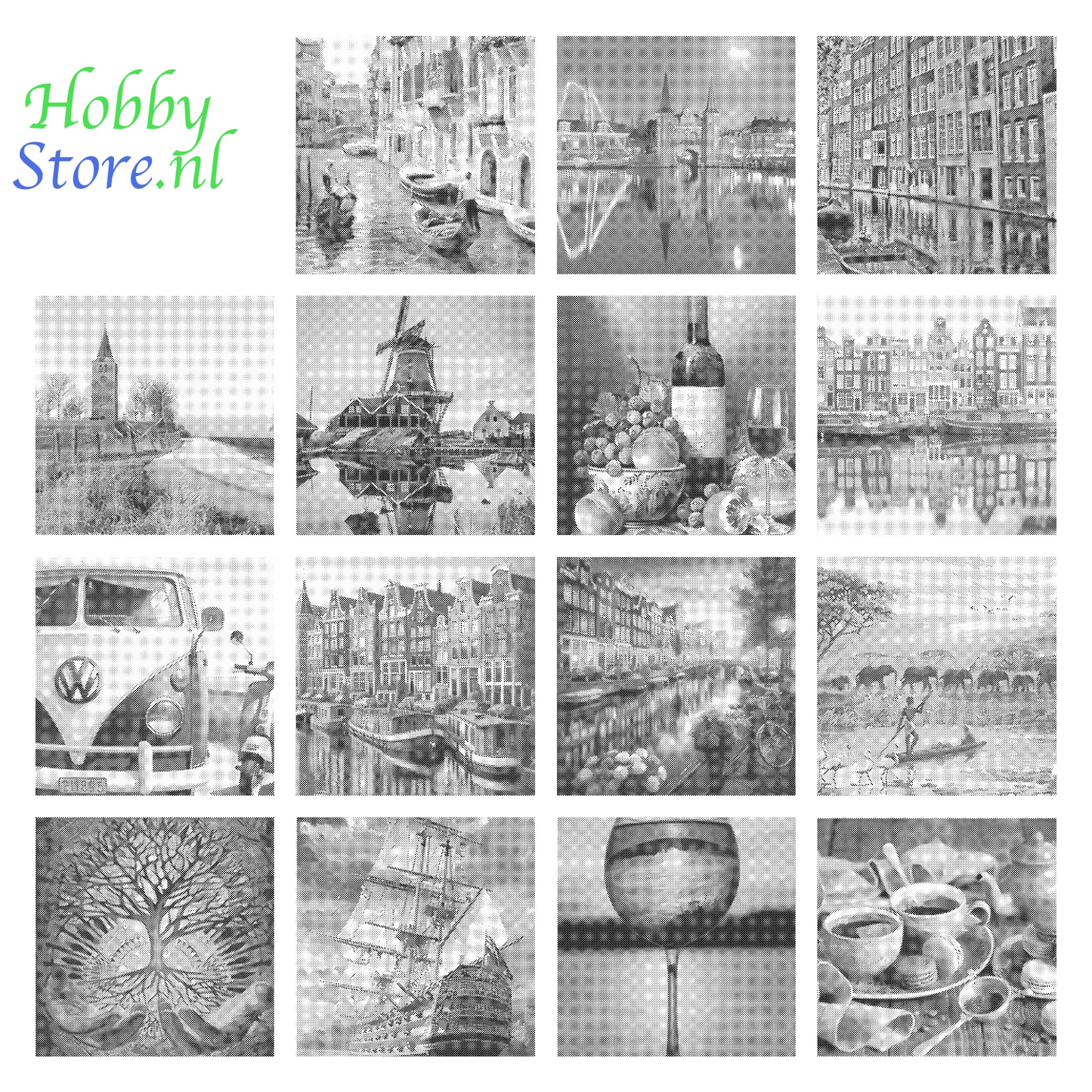 DOT Painting Landschappen en Steden - Verkrijgbaar in 40x50 cm en 60x75 cm