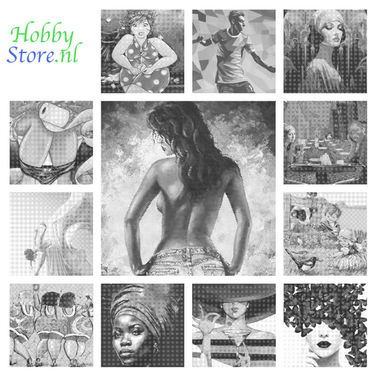 DOT Painting: Eenkleurige Stippelkunst Portretten