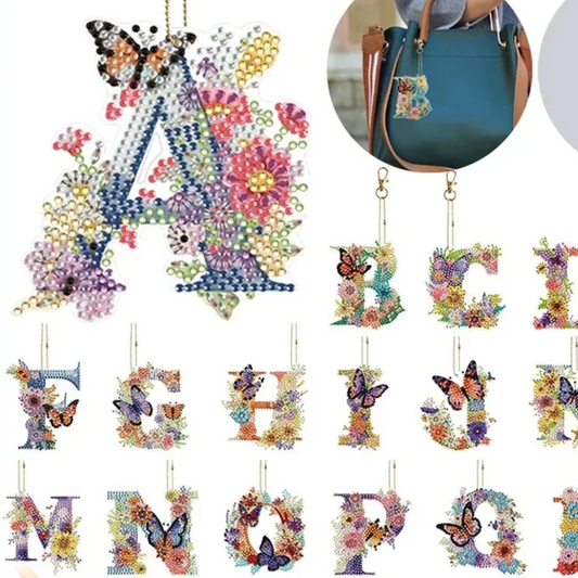 Diamond Painting Sleutelhanger set - Speciale Vorm Letters