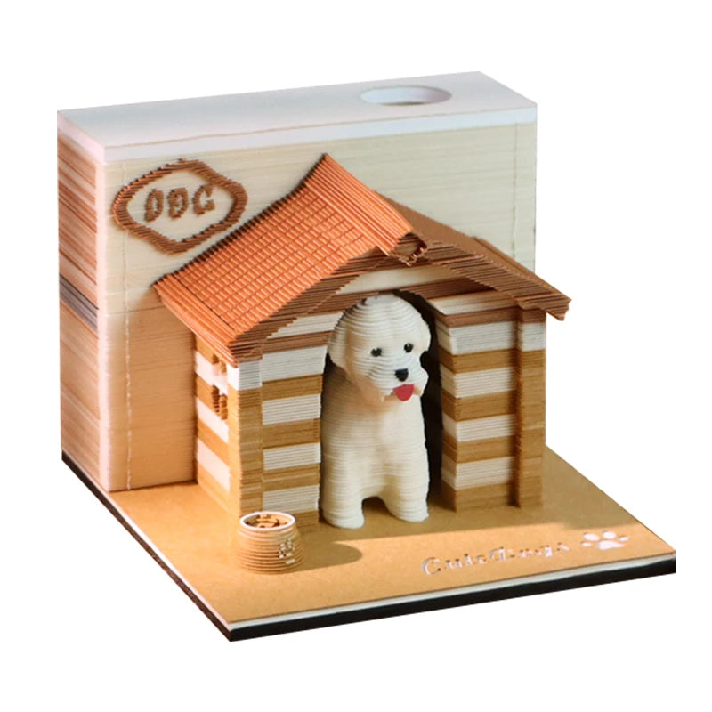 3D Papier Sculptuur Notitieblok / Scheurkalender Decoratie voor Feestdagen en Cadeaus