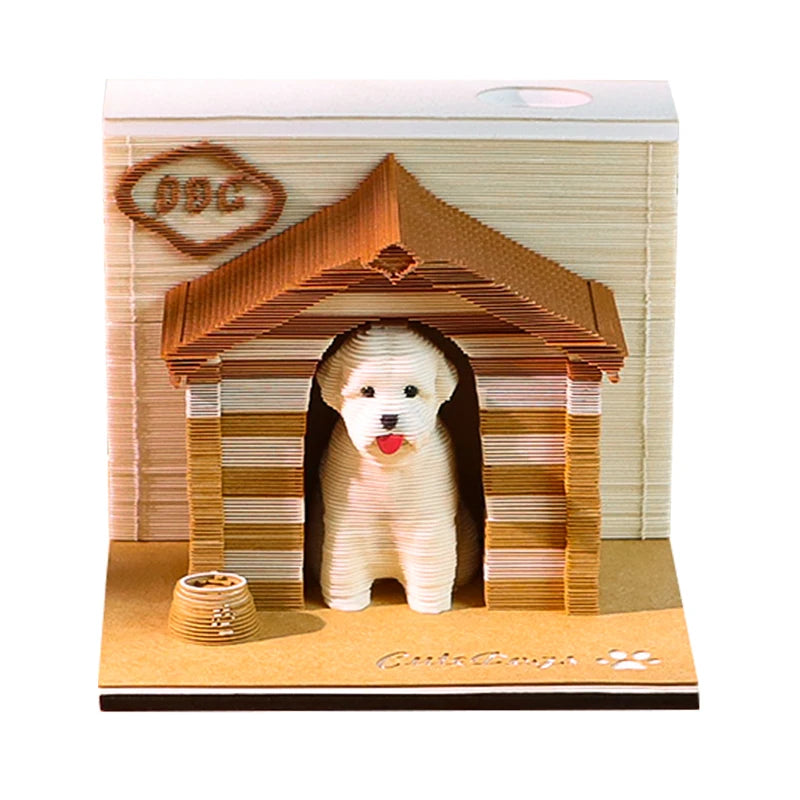 3D Papier Sculptuur Kalender Sakura Boomhuis – Uniek Bureau Decor - 2026