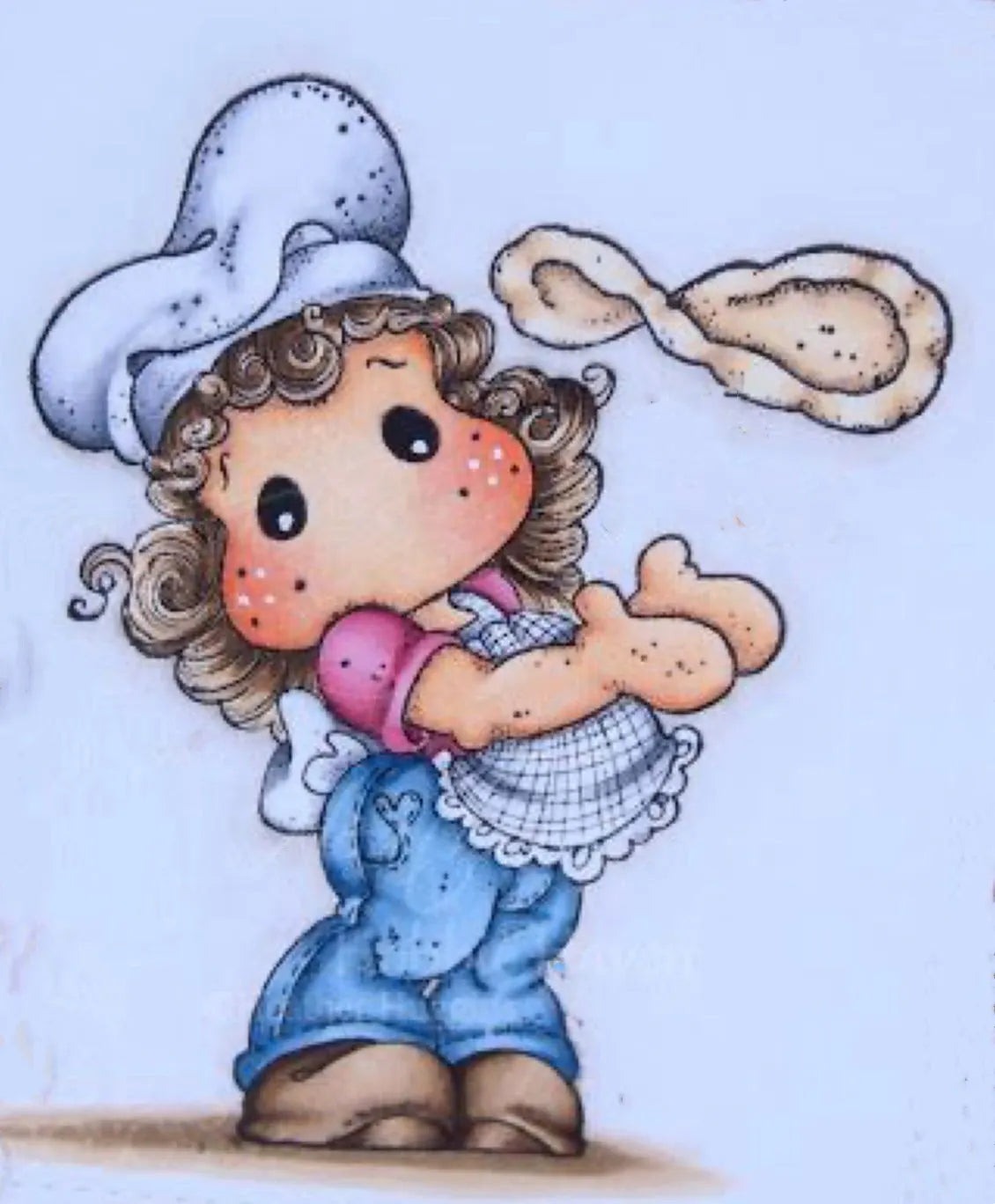 Stempel met snijmal als optie - Bakker met schattige details