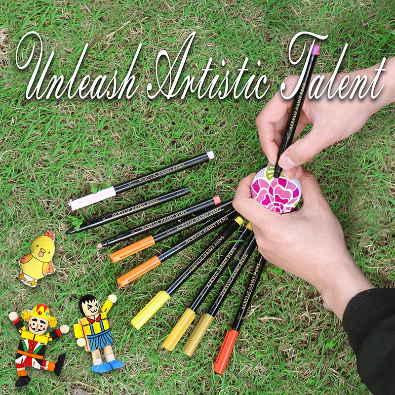 Stiften set acryl verfstiften voor keramiek, glas, hout, steen en textiel