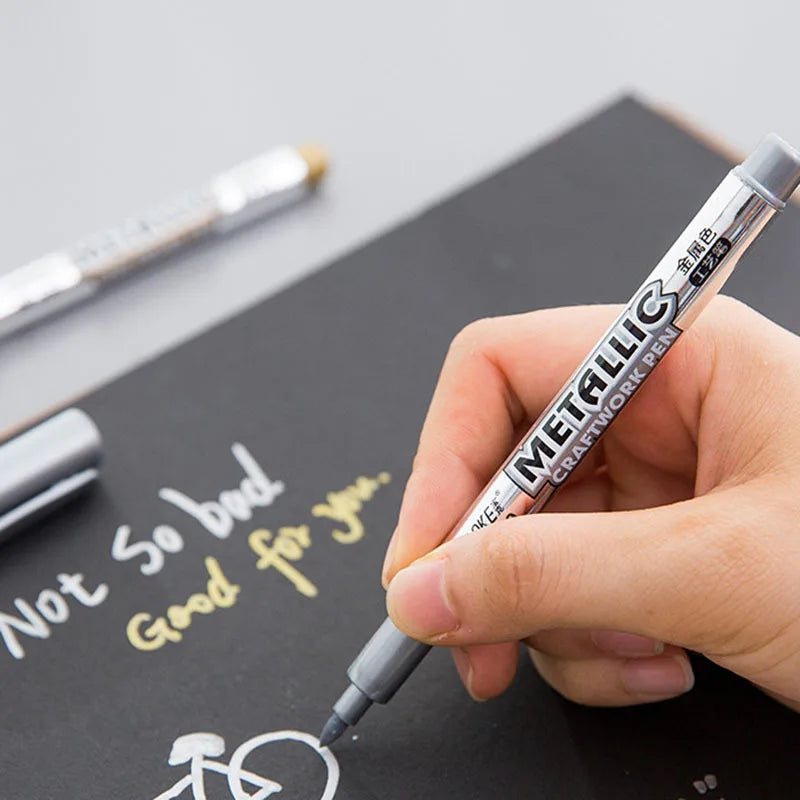 Stiften set waterbestendige metallic permanente markeerstiften voor kunst & decor