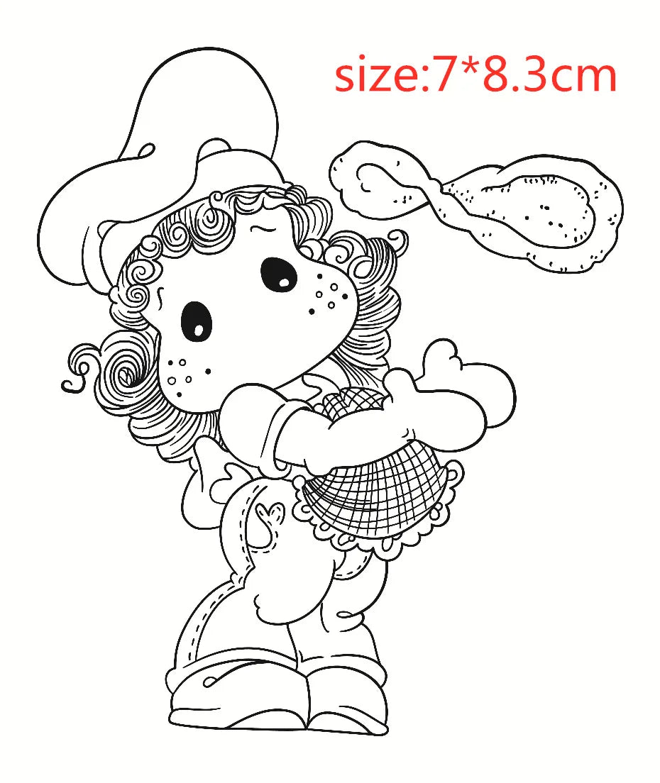 Stempel met snijmal als optie - Bakker met schattige details