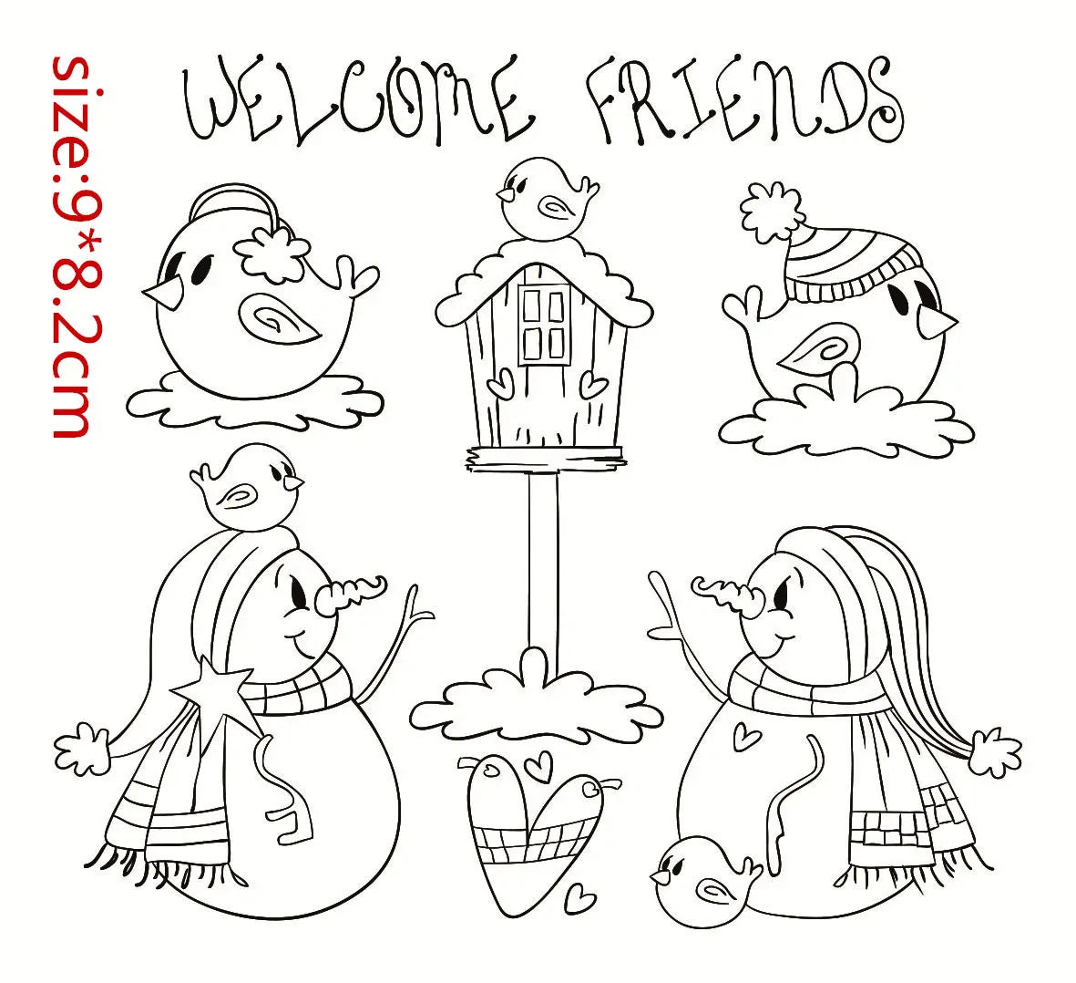 Stempels Sneeuwpop Patroon Transparant Rubber voor Scrapbooking