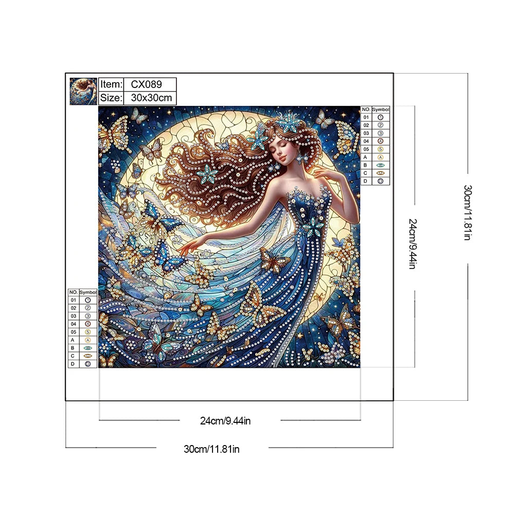 Diamond Painting Special met Strass Decoratie 30x30cm - CX095