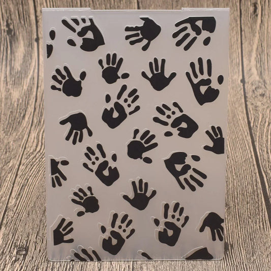 Embossing folder handpalmen voor kaarten maken en scrapbooking
