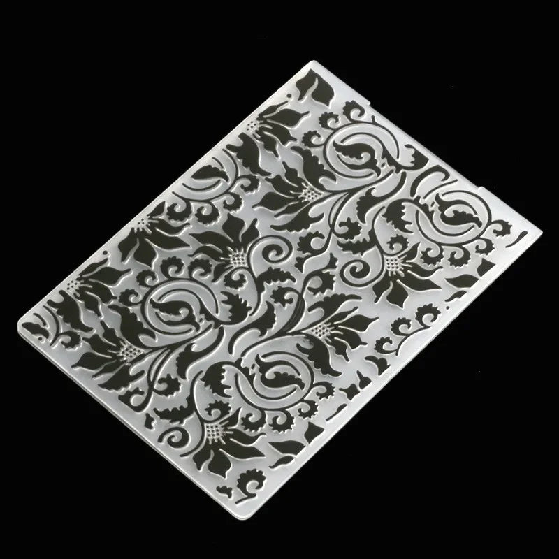 Embossing folder met hart, bloemen en bladeren - 14,8x10,5 cm