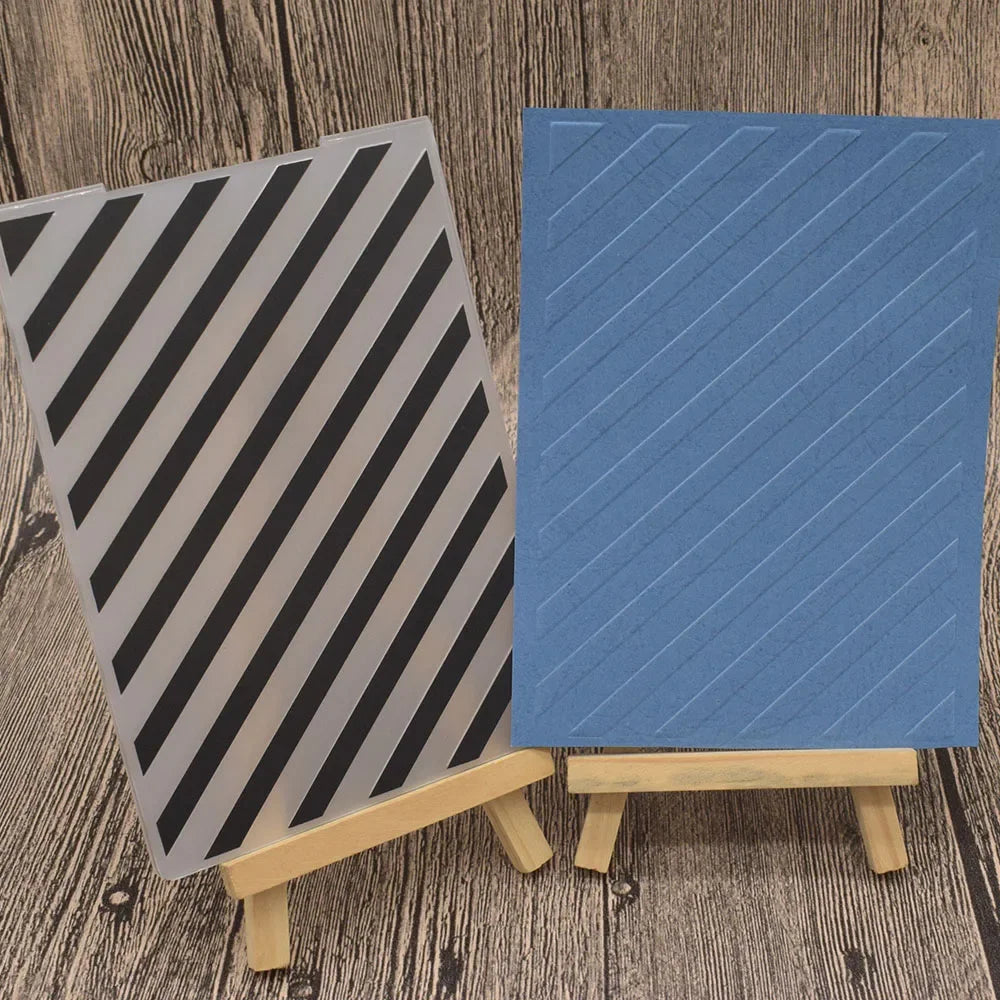 Embossing folder lijn patroon voor kaarten en scrapbooking